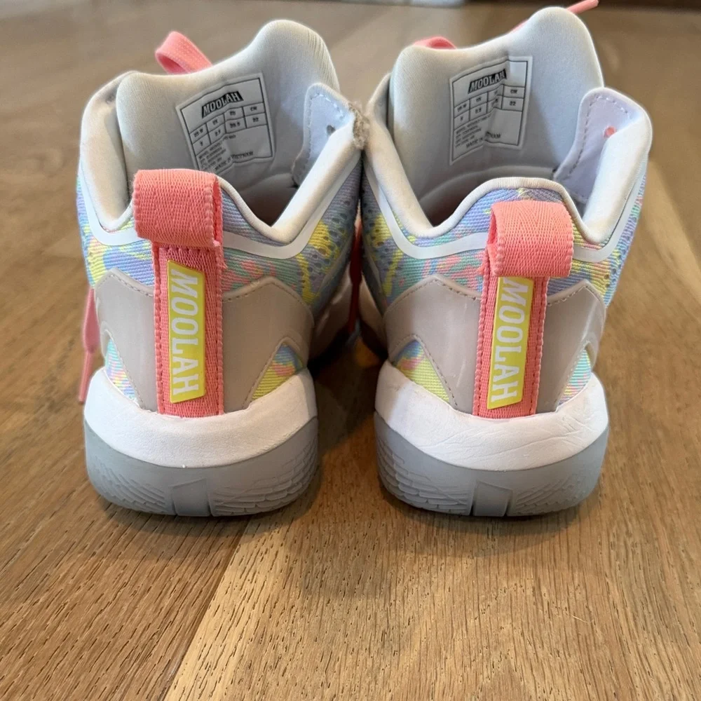 Women's Pastel Multicolor Athletic Sneakers with Pink Laces